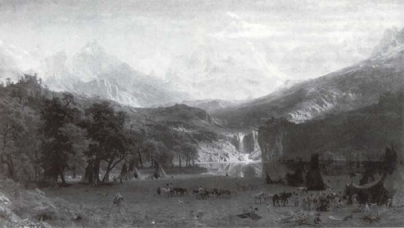 Albert Bierstadt Die Rocke Mountains Sweden oil painting art